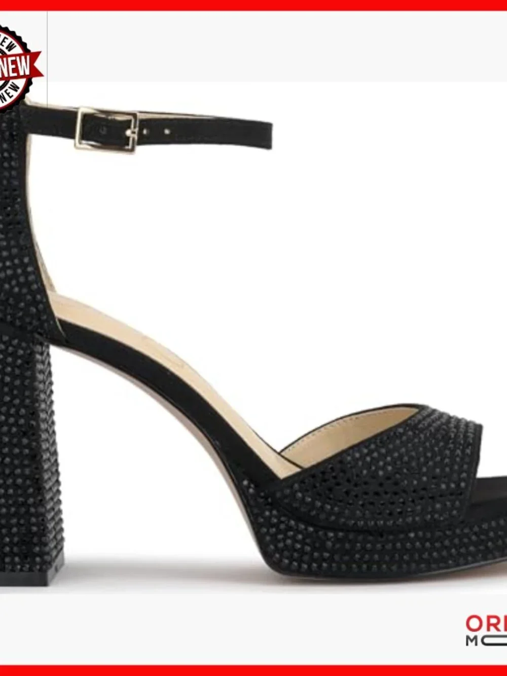 Platform Wedge Sandals with 3.7 Inch Heel, Faux Suede Upper